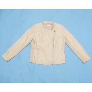 Calvin Klein Faux Leather Moto Jacket (~14)